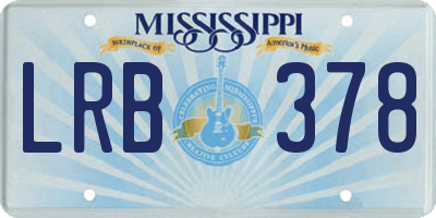 MS license plate LRB378