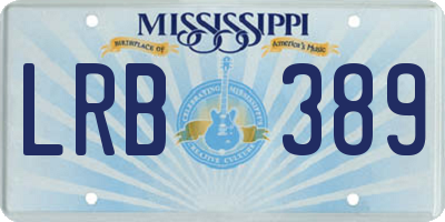 MS license plate LRB389