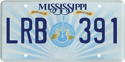 MS license plate LRB391