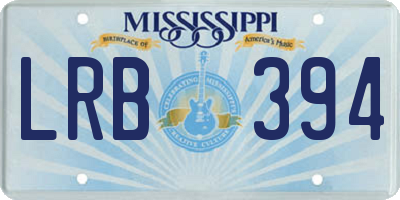 MS license plate LRB394
