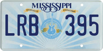 MS license plate LRB395