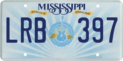 MS license plate LRB397