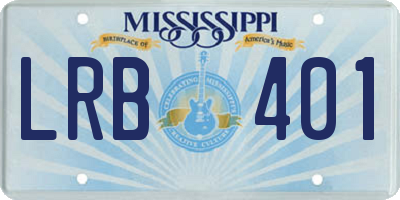 MS license plate LRB401