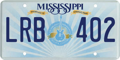 MS license plate LRB402