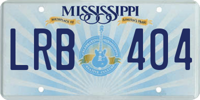 MS license plate LRB404