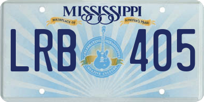 MS license plate LRB405