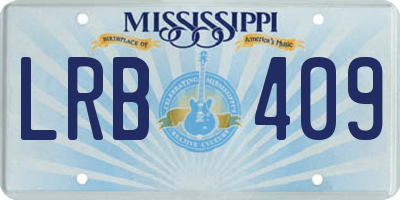 MS license plate LRB409