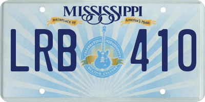 MS license plate LRB410