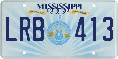 MS license plate LRB413