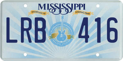 MS license plate LRB416