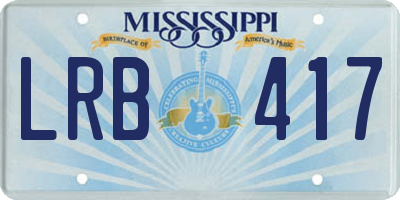 MS license plate LRB417