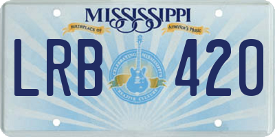 MS license plate LRB420