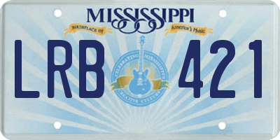 MS license plate LRB421