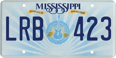MS license plate LRB423
