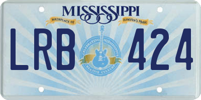 MS license plate LRB424
