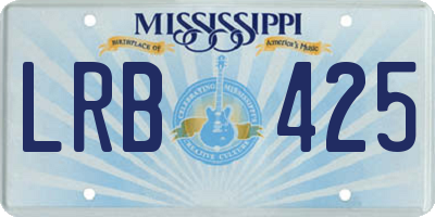 MS license plate LRB425