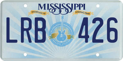 MS license plate LRB426