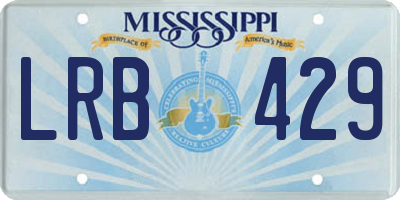 MS license plate LRB429