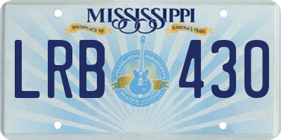MS license plate LRB430