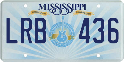 MS license plate LRB436