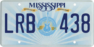 MS license plate LRB438