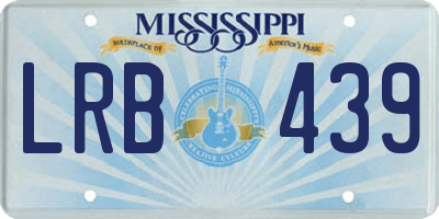 MS license plate LRB439