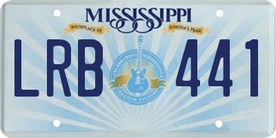 MS license plate LRB441