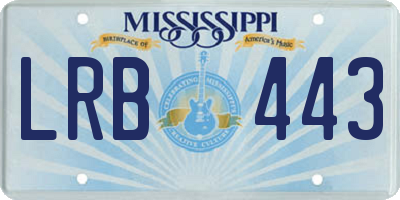 MS license plate LRB443
