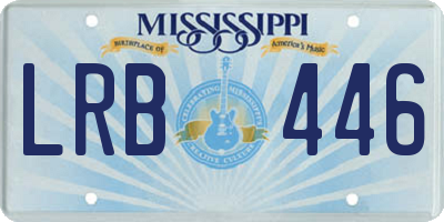 MS license plate LRB446