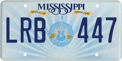 MS license plate LRB447