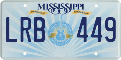 MS license plate LRB449