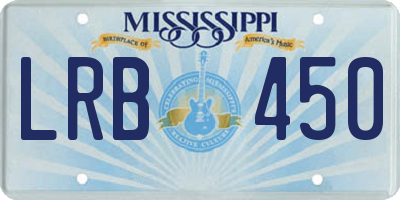 MS license plate LRB450