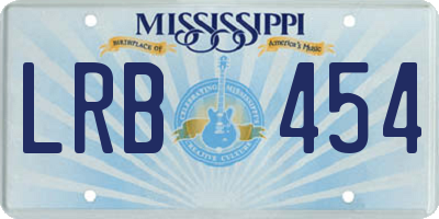 MS license plate LRB454