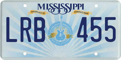 MS license plate LRB455