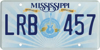 MS license plate LRB457