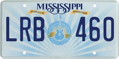 MS license plate LRB460