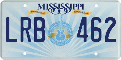 MS license plate LRB462