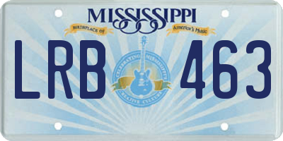 MS license plate LRB463