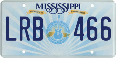 MS license plate LRB466