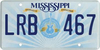MS license plate LRB467