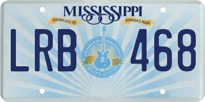 MS license plate LRB468