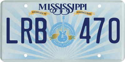 MS license plate LRB470