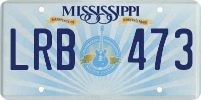 MS license plate LRB473