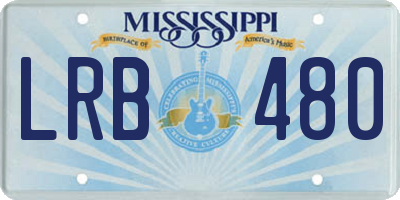 MS license plate LRB480