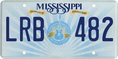 MS license plate LRB482