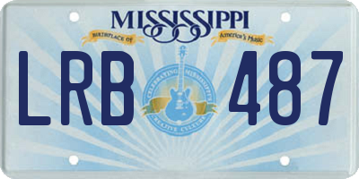 MS license plate LRB487