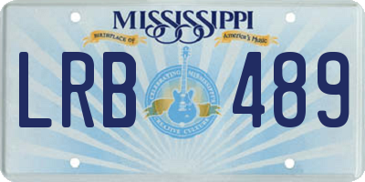 MS license plate LRB489