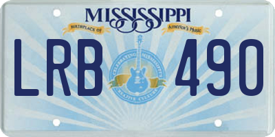 MS license plate LRB490