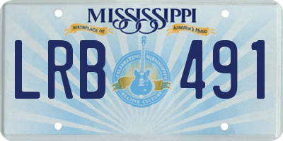 MS license plate LRB491