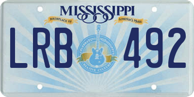 MS license plate LRB492